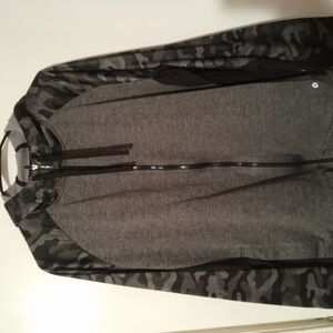 Gray and Black Camouflage Hoodie